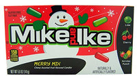 Mike and Ike Merry Mix Chewy Christmas Candy Stocking Stuffer Box, 5 oz (Pack of 3)