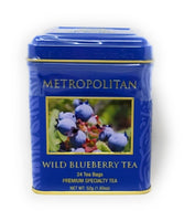 Wild Blueberry Black Tea by Metropolitan 24 Bags in Decorative Tin