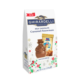 Ghirardelli Milk Chocolate Snowman Medium Bag, Caramel, 4.2 Ounce