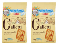 Mulino Bianco: "Galletti" shortbread with sugar granules - 12.3 Oz (350g) Pack of 2 [ Italian Import ]