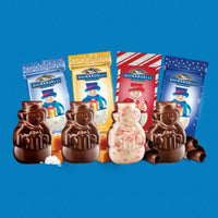 Ghirardelli Chocolate Limited Edition Snowmen Assortment, Individually Wrapped Bulk Chocolates Holiday Bag, Dark Sea Salt Caramel, Milk, & Peppermint Bark, 13.9 Ounces, Multicolor