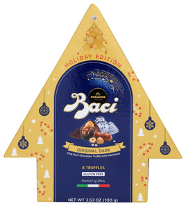 Perugina Baci Classic Dark Chocolate Pack in Christmas Tree Gift Box 3.53oz