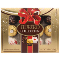 Ferrero Collection, 12 Count, Premium Gourmet Assorted Hazelnut Milk Chocolate, Dark Chocolate And Coconut Chocolates, Luxury Chocolate Holiday Gift Box, 4.6 Oz