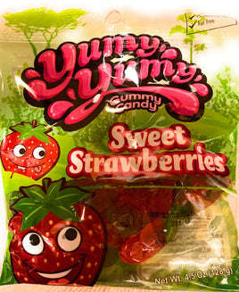 Sweet Strawberries Gummy Candy (1) 4.5oz Bag