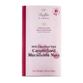 Dolfin Milk Chocolate with Caramelized Macadamia Nut  2.46oz Bar