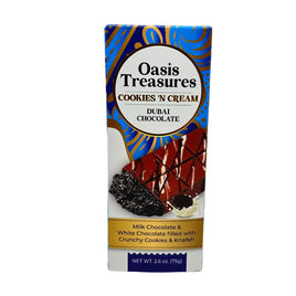 Oasis Treasures Cookies 'N Cream Dubai Chocolate 2.6oz Box