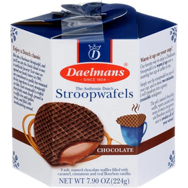 Daelmans Stroopwafels Chocolate 7oz Hexagon Box
