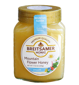 Breitsamer Creamy Mountain Flower Honey 17.6oz Jar